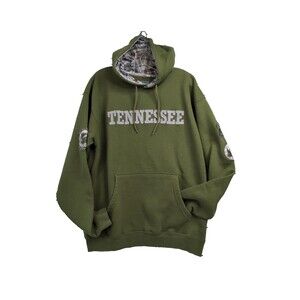 American Crown Tennessee Hoodie Medium Green Kangaroo Pocket Pullover Casual